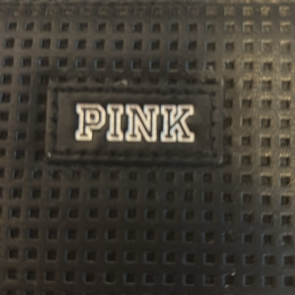 PINK BY VICTORIA SECRET Black Perforated Wallet/Wristlet Small and Chic - Picture 2 of 6